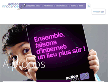 Tablet Screenshot of actioninnocence.org